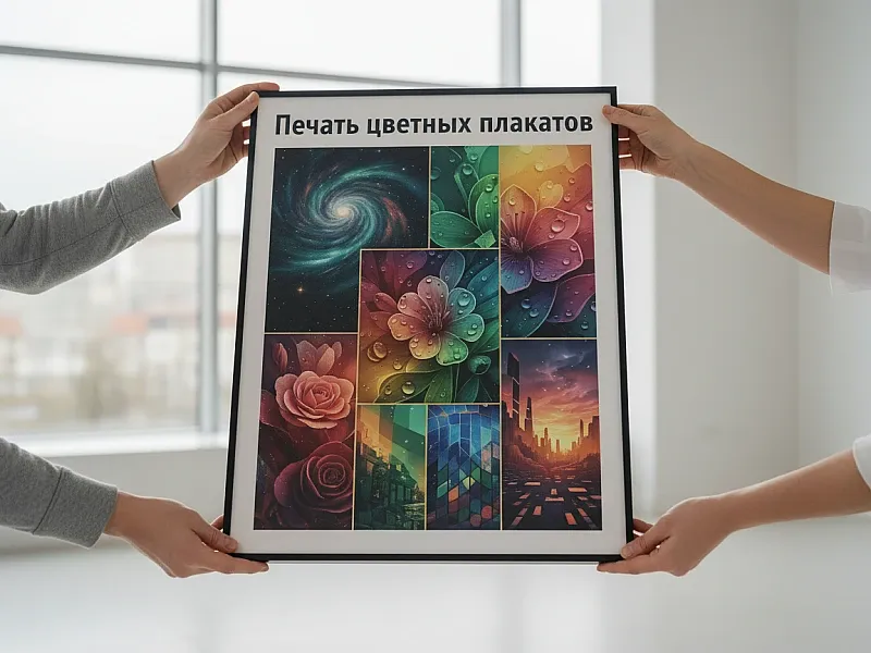 Печать цветных плакатов на заказ