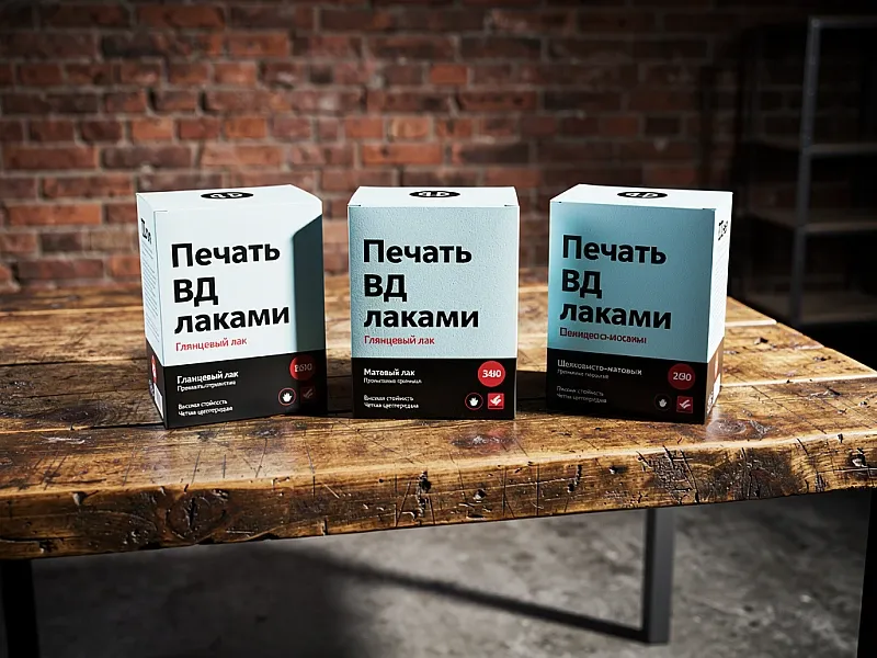 Печать ВД лаками недорого