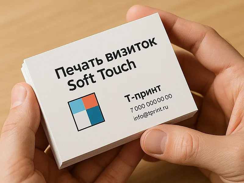 заказать Печать визиток Soft Touch