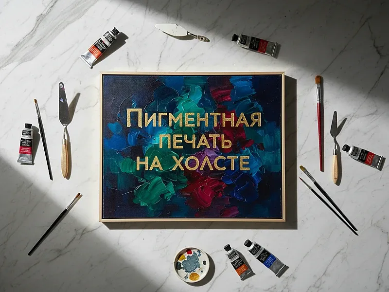 Пигментная печать на холсте на заказ