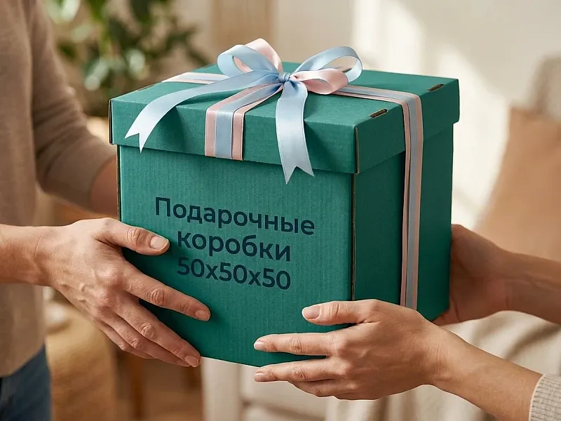 Подарочные коробки 50х50х50 недорого