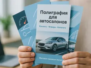 Полиграфия для автосалонов в Москве