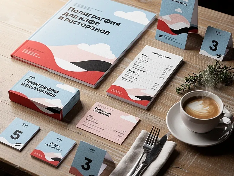 Полиграфия для кафе и ресторанов на заказ