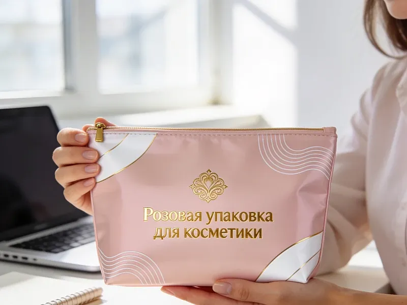 Розовая упаковка для косметики недорого