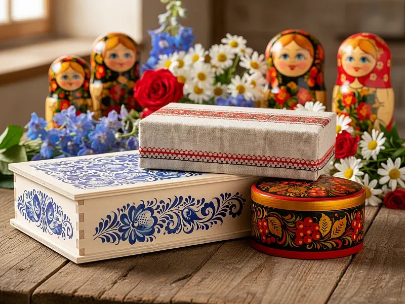 Русские подарочные коробки недорого