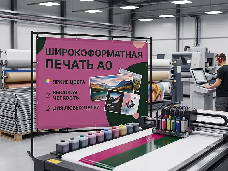 Широкоформатная печать А0 на заказ