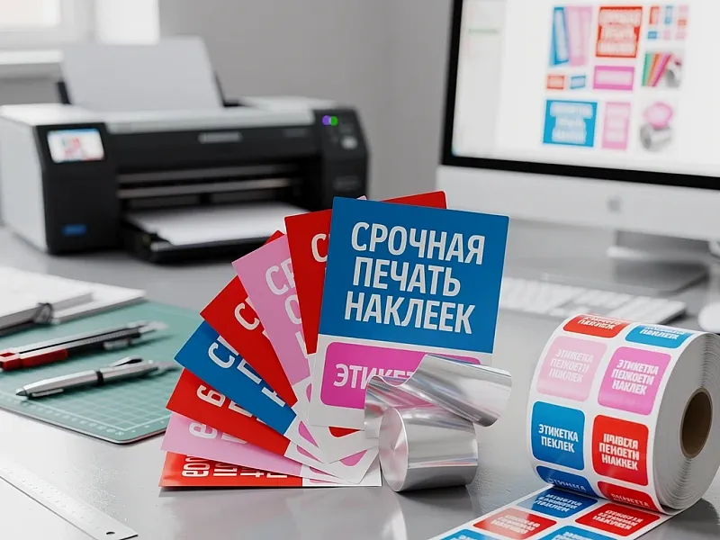 Срочная печать наклеек недорого