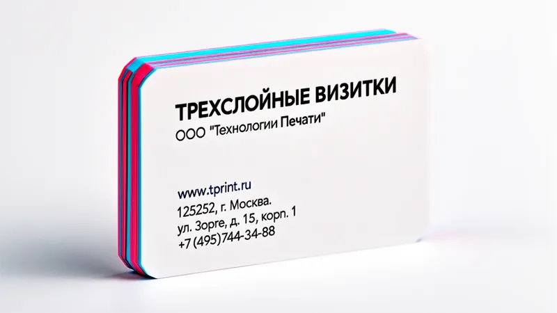 заказать Трехслойные визитки