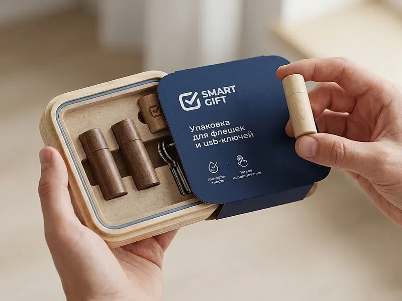Упаковка для флешек и usb-ключей на заказ