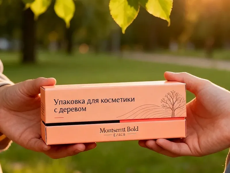 Упаковка для косметики с деревом на заказ