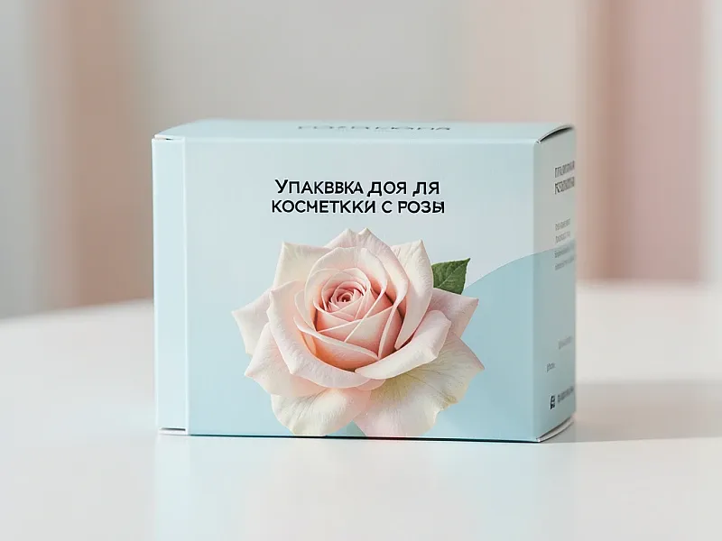 Упаковка для косметики с розой на заказ
