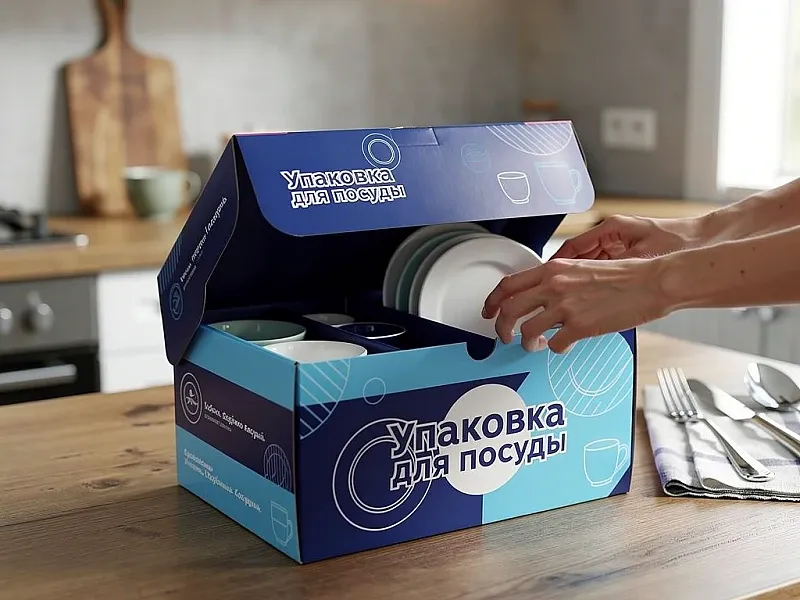 Упаковка для посуды на заказ