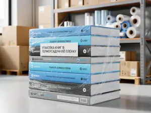 Упаковка книг в термоусадочную пленку в Москве