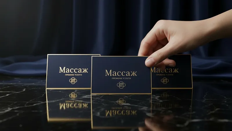 Визитки для массажиста недорого
