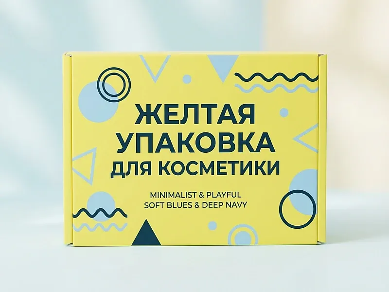 Желтая упаковка для косметики на заказ